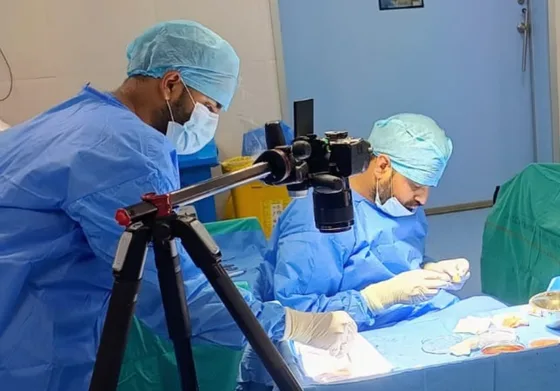 Graft image data being collected in the operating room