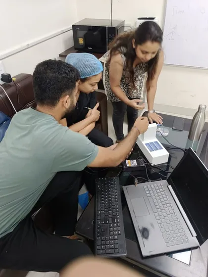 Doctor giving feedback on the prototype