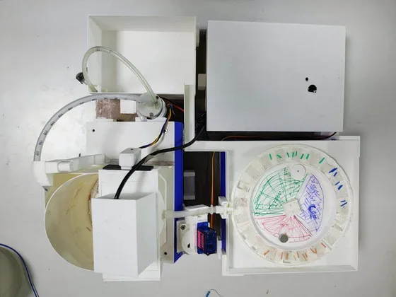 Top view of the proof-of-concept V1 graft-processing prototype